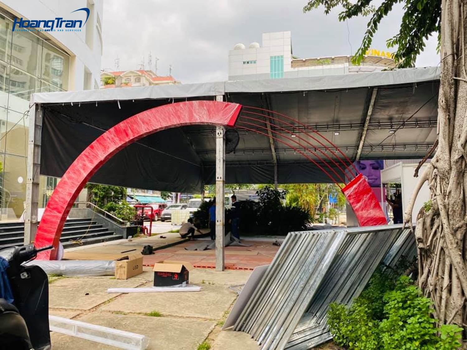 cho thue kiosk quang cao su kien